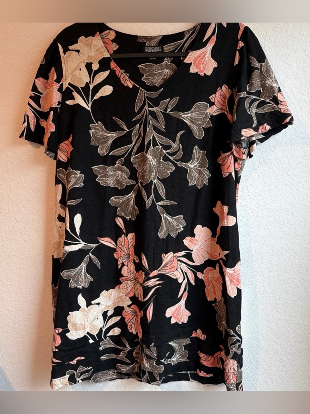 Floral Linen Blend Dress - Picture 2 of 6
